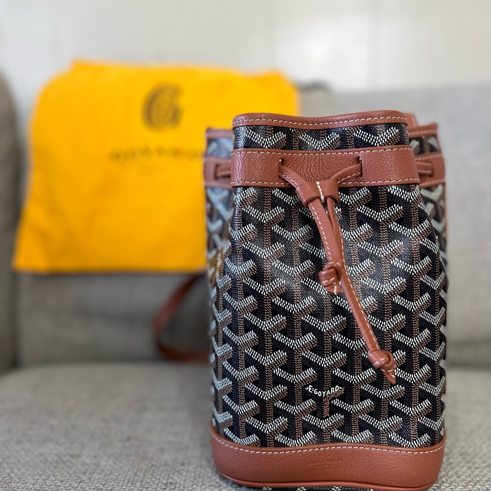 GOYARD Goyardine Petit Flot Bucket Bag PM Black Gold - Picture 3 of 16